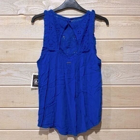 Volcom Blue Sleeveless Top XS - Picture 6 of 8